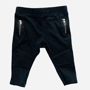 Baby Girls Kardashian Kids Ribbed Knee Joggers w Zipper Detail - Sz 6 mo
